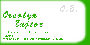 orsolya bujtor business card